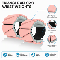 Poids de poignet triangulaires ProCircle à velcro 1 kg 2 kg, poids de cheville réglables en silicone pour le yoga, le Pilates, la gym à domicile et l'entraînement de force