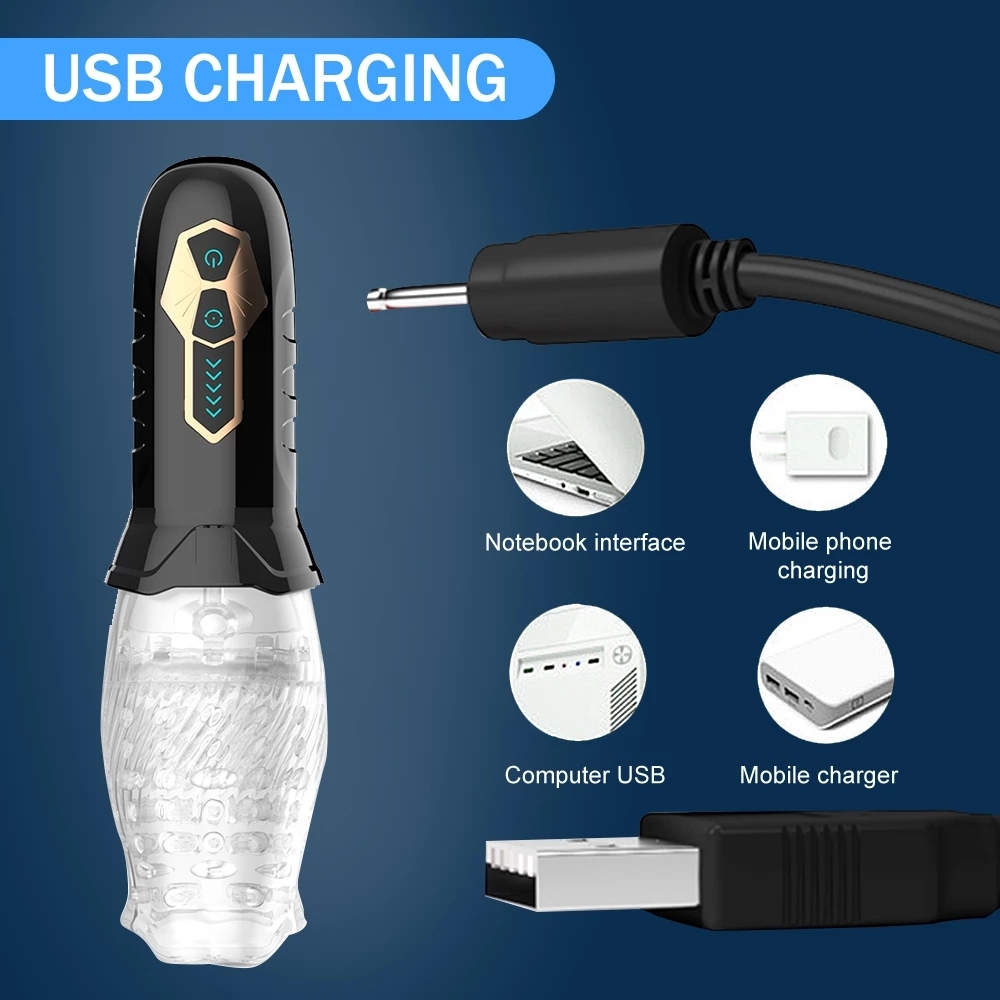 Machine de masturbateur masculin de poussée électrique automatique de tasse de masturbation rotative de 360 degrés pour l'homme