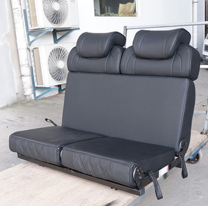 Asiento de Coche de Cuero de Alta Calidad de Fábrica, Convertible en Cama, Diseño Impermeable que Ahorra Espacio <span class=keywords><strong>para</strong></span> RV, con Portavasos y Bolsillo Lateral - Product Image 5