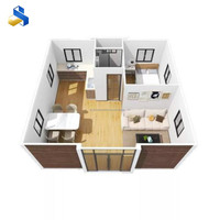 Casa Contenedor Expandible sobre Ruedas, Mini Casa Móvil con Cargador y Paneles Sándwich de Acero