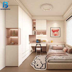 Armario Moderno de Madera Maciza en Forma de L, Ahorra Espacio, Muebles de Dormitorio, Diseño de Armario Esquinero Personalizado para Apartamentos y Hospitales - Product Image 1