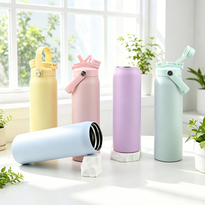 Custom Brand Water Bottles 32oz Stainless Steel Insulated Flask with 2-in-1 Dust-proof Straw and Spout Lid - Product Image 1