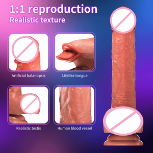 Ferngesteuerter Dehnbarer Schwingender Realistischer Dildo-Vibrator für Frauen Stoßender Beheizbarer Vibrator Lebensechter Zungen-Dildo Erotikspielzeug für Erwachsene - Product Image 5