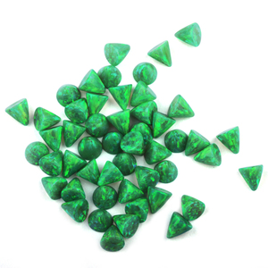 Vendita calda 98 colori pietra opale cono sintetico per Piercing gioielli per 3mm 4mm 5mm retro piatto laboratorio creato cono opale perline - Product Image 5