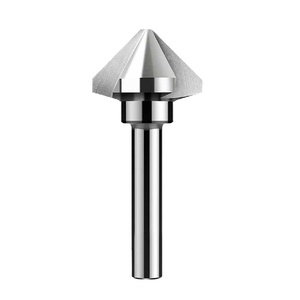 Broca avellanadora de <span class=keywords><strong>metal</strong></span> de carburo de 90 grados y 3 filos para procesos CNC, disponible para ODM/OEM, para desbarbado y avellanado - Product Image 1