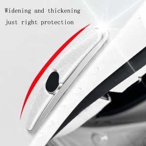 4 pièces voiture porte métal Anti-collision autocollants bord <span class=keywords><strong>garde</strong></span> anti-rayures bande rétroviseur protecteur Protection autocollant Logo - Product Image 4