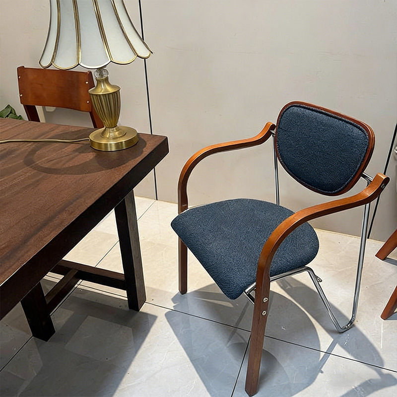 Retro Blue Sunset Chair [Cotton Linen]