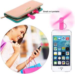 พัดลมมินิ USB Type C 2 in 1 สำหรับโทรศัพท์มือถือ พร้อมโลโก้สั่งทำ ของขวัญแบรนด์ส่วนตัว พัดลมมือถือ 3 in 1 สำหรับ iPhone Android - Product Image 6