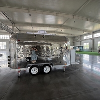 Nouvelle Vente Chaude : Remorque Mobile Vintage en Acier Inoxydable pour Pizza, Bar à Bière Mobile avec Roues, Chariot Alimentaire