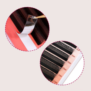 Extensions de cils 3D noir mat brun effet naturel longue tenue courbure D, cils doux et tendance, GZ RTS, commande en gros mixte - Product Image 3