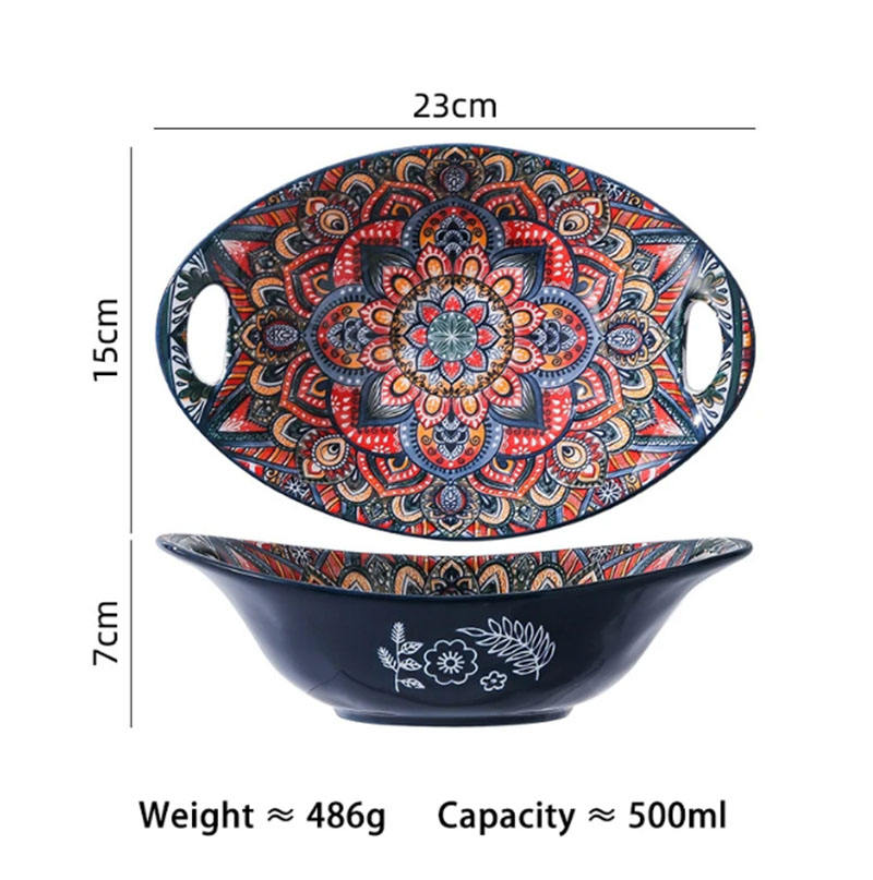 จานรูปไข่9in