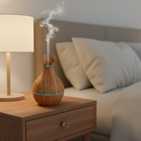Pelembap Udara Warna-warni Motif Kayu Kecil Model Baru Pengisian Daya USB 2W Kapasitas Kurang dari 0.5L untuk Rumah Kantor Mobil Kamar Tidur Aromaterapi Senyap