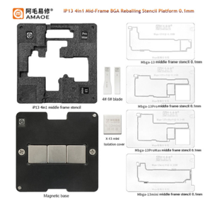 Kits <span class=keywords><strong>de</strong></span> station <span class=keywords><strong>de</strong></span> reboulage <span class=keywords><strong>de</strong></span> couche intermédiaire AMAOE 18 en 1 pour <span class=keywords><strong>iPhone</strong></span> <span class=keywords><strong>X</strong></span> XS XSMAX 11 12 13 14 14 15 Pro Max Outils <span class=keywords><strong>de</strong></span> réparation <span class=keywords><strong>de</strong></span> fixation - Product Image 2