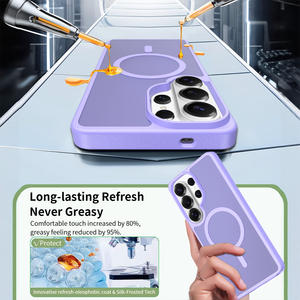 Высококачественный чехол для телефона с эффектом кожи, магнитный, для Samsung S26 Ultra, фиолетовый, чехол-накладка для мобильного телефона Samsung S25 24 23 22 - Product Image 3