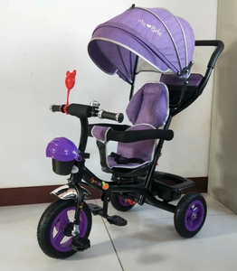 Installation en un Clic En Cuir <span class=keywords><strong>Rotatif</strong></span> Siège Bébé Tricycle Avec RSC Roue - Product Image 4