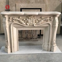 Cheminées en marbre de style simple sculpté statuaire traditionnelle européenne