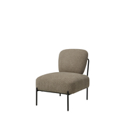 Vente en gros Chaise de salon rembourrée Canapé de loisirs Fauteuil d'appoint Fauteuil avec pieds noirs