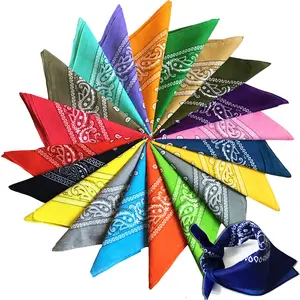 Multi-purpose 100% cotton paisley headscarf cheap wholesale hip-hop cotton bandana