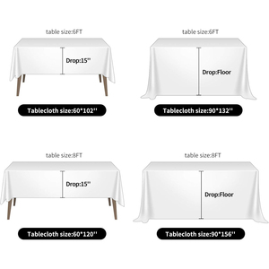 High Quality Woven 100% Polyester Rectangular <b>Black</b> Luxury Wedding Tablecloths for Events-Wrinkle Free & Eco-Friendly - Product Image 5