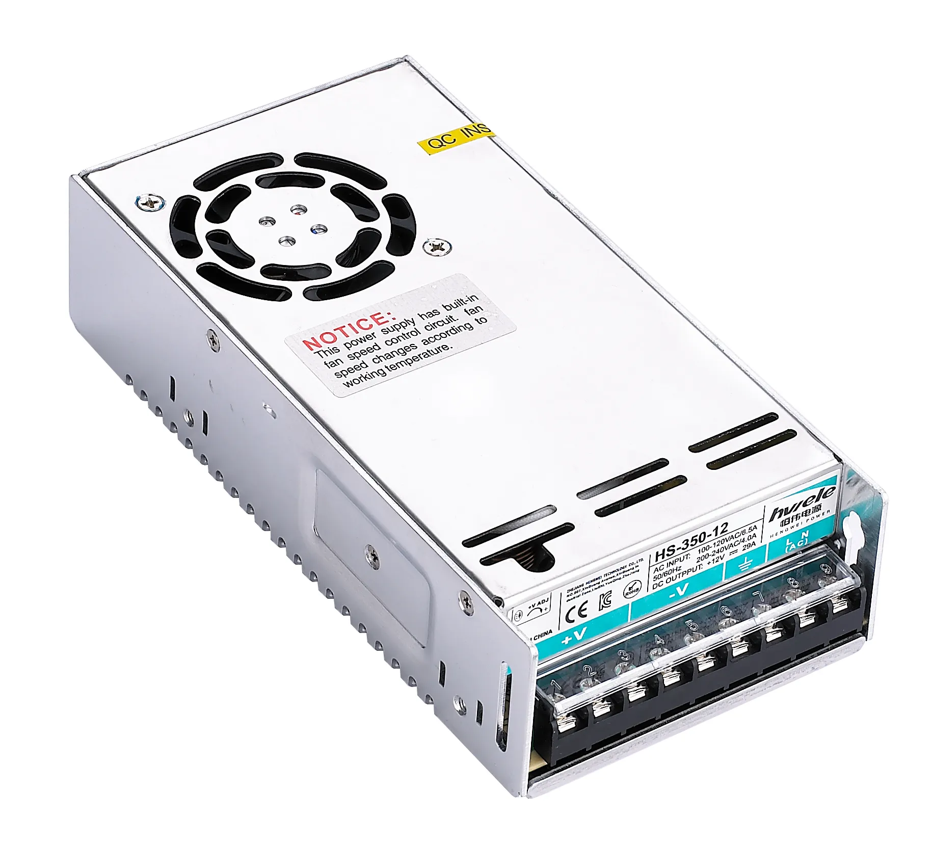 CE ROHS approved Enclosed CV type HS-350-24 350W 24V 14.6A power supply unit for LED decorate lighting