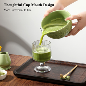 Custom Traditional Japanese-Style 7-Piece High Quality Matcha <b>Tea</b> <b>Set</b> Engraved Bowl Bamboo Hand Whisk Butterfly Pattern Matcha - Product Image 5