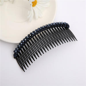 Peigne coréen en perles de cristal, pinces à cheveux polyvalentes à dents épaisses pour cheveux désordonnés, accessoire capillaire fait main en fil torsadé - Product Image 5