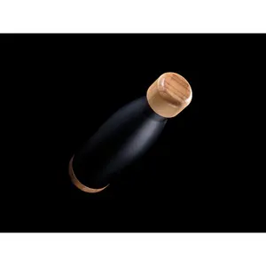 Botella térmica de acero y bambú, merchandising sostenible - Product Image 5