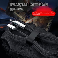 Cable de Datos de Carga Rápida con Doble Conector Tipo-C y Revestimiento Trenzado para Laptops de Juegos, Carga Súper Rápida de 240W, Totalmente Compatible con Teléfonos