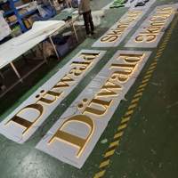 Papan Nama LED Backlit Luar Ruangan Kustom, Logo Bisnis, Papan Logam untuk Dekorasi Dinding Barber Shop, Salon Kecantikan, dan Perusahaan