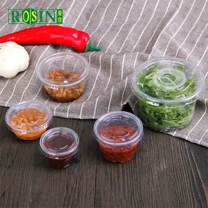 1oz 2oz 3oz 4oz 8.5oz 10oz PP Clear Disposable Plastic Restaurant Sauce Cup Container With Lid