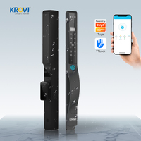 Serrure de porte coulissante à reconnaissance faciale 3D KROVI XCR01S IP66 étanche avec caméra et application Tuya
