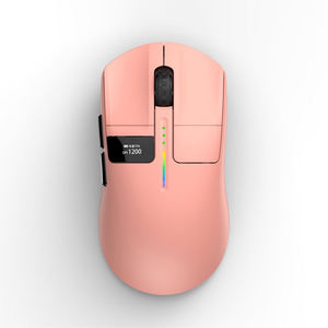 Souris sans fil rechargeable Bluetooth portable avec fonction d'affichage sur écran, bouton latéral personnalisé avec logo, ABS - Product Image 1