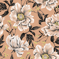 Tela de crepé de gasa suave con estampado de flores y colores personalizados para vestidos, estilo Hutterite de Canadá, ¡gran oferta!