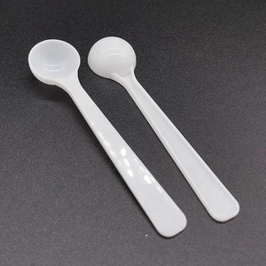 Small 1gram/<strong>2ml</strong> White Plastic <strong>Measuring</strong> <strong>Spoon</strong> PP Material Independent Package for Salty Foods 1g Plastic <strong>Spoon</strong> in OPP Bag - Product Image 3