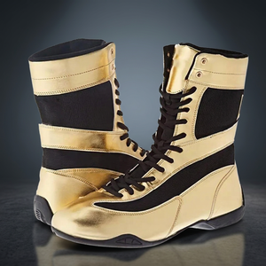 Venta al por mayor de fábrica, envío directo, botas de lucha libre para gimnasio, zapatos de boxeo para hombre Podarcek APS, transpirables, ligeros, con cordones, de PVC - Product Image 3
