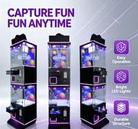 Máquina de Juego de Grúa de Juguetes Recargable con Monedas para Niños, con Soporte Multilingüe