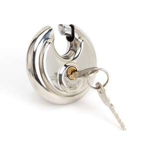 Ingrosso su misura 304 in acciaio inox blocco a disco rotondo lucchetto chiave sblocca impermeabile e antifurto finitura durevole e lucida - Product Image 1