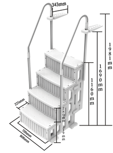 Échelle de <span class=keywords><strong>piscine</strong></span> <span class=keywords><strong>hors</strong></span> <span class=keywords><strong>sol</strong></span> en plastique de style populaire classique échelle de <span class=keywords><strong>piscine</strong></span> en plastique échelle de <span class=keywords><strong>piscine</strong></span> à 4 marches - Product Image 3