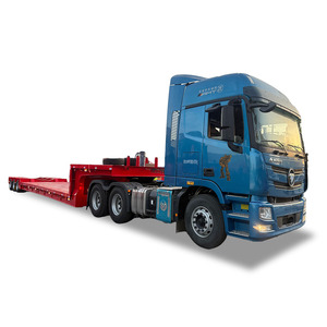 Cuello de cisne 50 Ton Extended Tow <span class=keywords><strong>Dolly</strong></span> suspensión neumática Semi Remolque estiramiento telescópico cama baja Lowbed Lowboy remolque chasis - Product Image 5