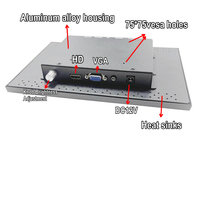 Monitor LCD de 10.1 Pulgadas con Retroiluminación LED IPS, Legible Bajo la Luz Solar, Full HD 16:10, 2000 cd/m² de Alto Brillo, Interfaces HD/VGA/AV, PC Industrial