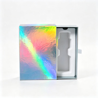 Kotak Kemasan Laser Holografik Kustom Kertas Karton Berlapis Emas Perak dengan Cetakan Foil untuk Krim Wajah Kosmetik