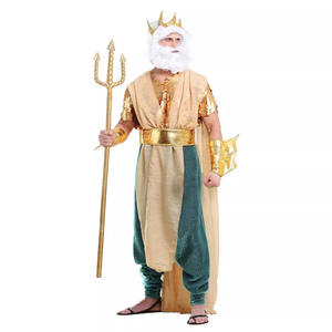 Ensemble de jeu de rôle pour couple Poseidon et <span class=keywords><strong>sirène</strong></span> - Robe maxi à paillettes, tenue de style grec, costume de cosplay sur le thème de la mythologie océanique - Product Image 4