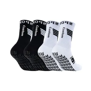 Custom Designed Logo High Quality Men'S Knit Socks Sports Socks Crew Grip Socks