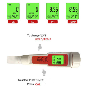 Testeur numérique 4-en-1 de pH, EC, TDS et température pour l'eau et l'hydroponie – Précision DWC – Stylo testeur de pH et EC (PPM) pour l'eau - Product Image 4