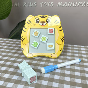 Juguete educativo para niños, tablero de dibujo, tigre de dibujos animados, 16 Uds., juego de rompecabezas de bloques deslizantes de plástico magnético con <span class=keywords><strong>letras</strong></span> - Product Image 3