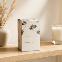 Boîte à bougies botaniques personnalisée imprimée, emballage en carton pliable en papier ivoire pour savon parfumé, cosmétiques, cadeaux, vente au détail