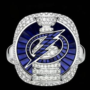 Anello del Campionato <span class=keywords><strong>2020</strong></span> dei Tampa Bay Lightning, Hockey Americano, Lega Placcata Argento 925, Regalo Unisex alla Moda - Product Image 3