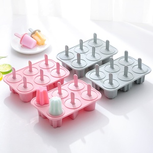 Stock Wholesale 6-Cavity Easy DIY Simple Reusable Silicone Popsicle Maker Ice Pop Tray Home Kitchen Freezer - Product Image 2