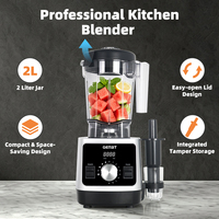 Hoge snelheid blender 1600W professionele mixer fruit ijs smoothie maker met 2-in-1 geïntegreerde tamper, opberg- en maatbeker