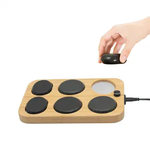 Other Massage Product hot stone heater bamboo board Massage Stone Therapy Warmer for Professional or Home Spa